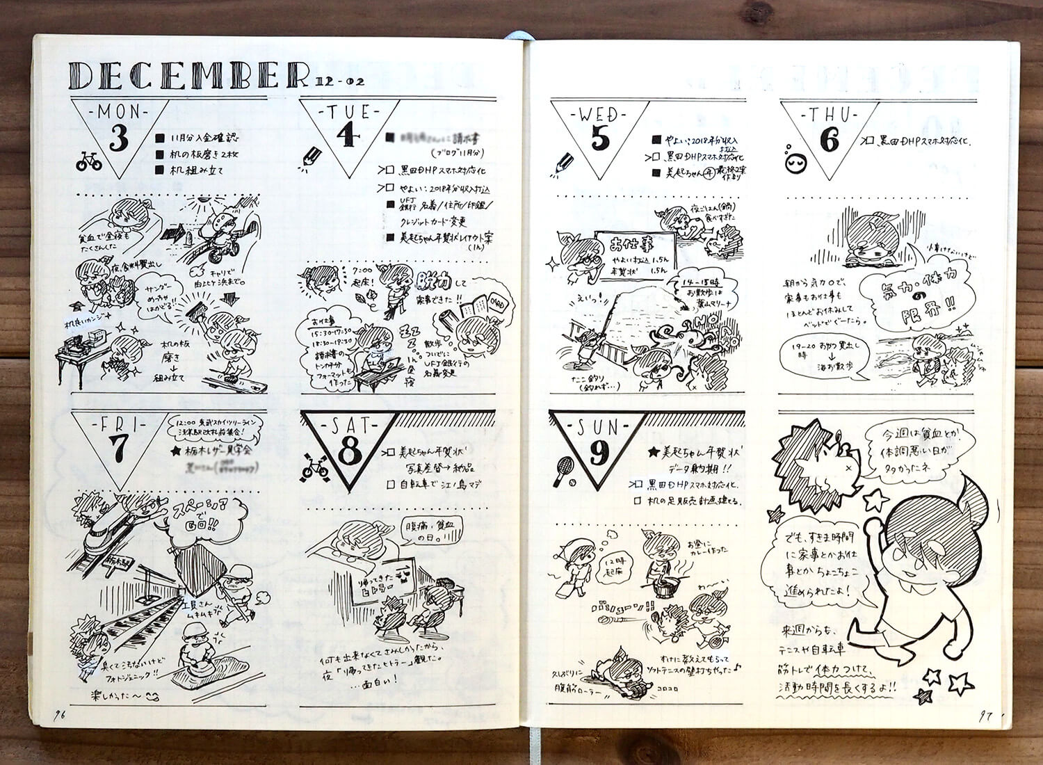 方眼ノートに自分で枠を書いて 手帳迷子を卒業しました バレットジャーナル トンカチワークス